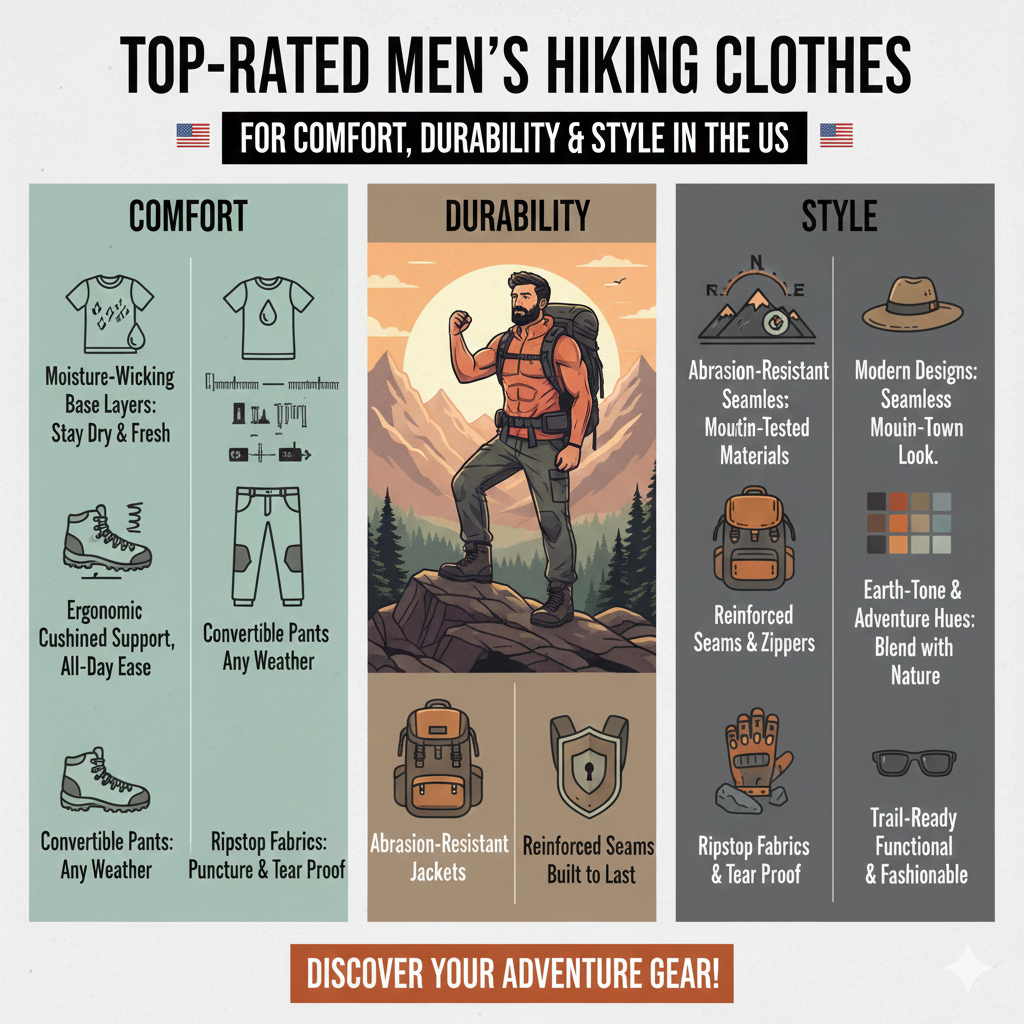 Top-Rated Men’s Hiking Clothes for Comfort, Durability & Style in the US